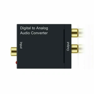 New Digital to Analog Audio Converter Stereo - Optical Fiber Coaxial SPDIF - Picture 1 of 6