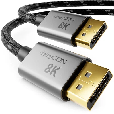 3m DisplayPort 1.4 Kabel DP Kabel 8K@60Hz UHD WQHD HDR HDCP 2.2 4K@165Hz 2K@360 - Bild 1 von 4
