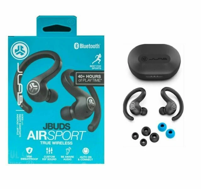 JLab Audio - JBuds Air Sport True Wireless In-Ear Headphones - Black