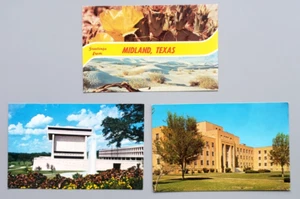VINTAGE Postcards-TEXAS, MIDLAND, Memorial Hospital. LBJ Library, Cactus & Scene - Imagen 1 de 2