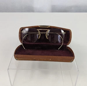 VTG Gold Color Durex 1/10 12K GF Round Wire Eyeglasses Spectacles Glasses - Picture 1 of 22