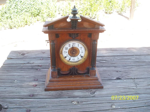 English antique Mantle alarm clock from Oak Cover