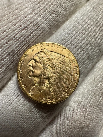 1925-D $2.50 Indian Head Gold Quarter Eagle Choice BU #2 Cover