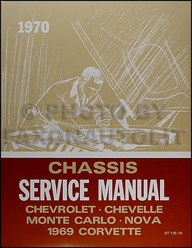 Chevy Shop Manual Chevelle Monte Carlo 1970 El Camino Nova Chevrolet libro de reparación Foto 1 de 1
