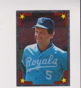 1986 Topps Stickers #157 George Brett card, Kansas City Royals HOF