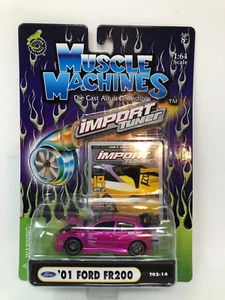 Sintonizadores de importación Muscle Machines rosa 2001 Ford FR200 escala 1:64 sin usar, en caja - Imagen 1 de 3
