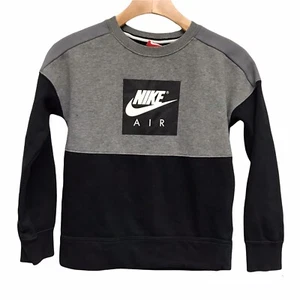 Kids NIKE AIR Swoosh Logo Pullover Crewneck Sweatshirt, Size SMALL - Picture 1 of 9