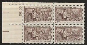 US Scott #1115, Plate Block #26105 1958 Lincoln-Douglas 4c FVF MNH Upper Left - Picture 1 of 1