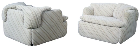 Alberto Rosselli Saporiti Italia Post Modern Confidential Club Lounge Chairs MCM Cover