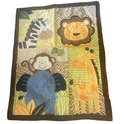 Tiddliwinks Baby Comforter Blanket Zoo Safari Animals 41” X 31 1/2” — 第 1/4 张图片