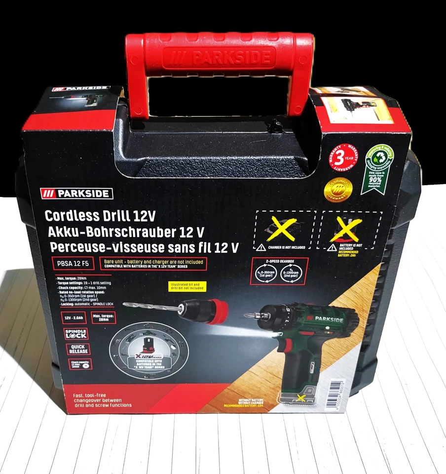 PARKSIDE 12 Volt Akku-Bohrschrauber » PBSA 12 F5 « ohne  Akku und Ladegerät - Bild 1 von 1