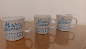 Marks & Spencer celebrating 125 years set of 3 small mugs. - Picture 1 of 2