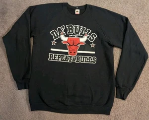Vintage Chicago Bulls DA Bulls Repeat Bulls Made in USA Sweatshirt Herren 2XL - Bild 1 von 5