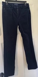 Talbots Navy Blue Corduroy Straight Leg 5 Pocket Womens Pants Size 4 - Picture 1 of 5