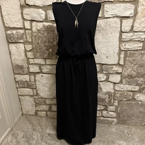 PACT Damen Maxikleid Bio Baumwolle Stretch ärmellos schwarz Gr. XL - Bild 1 von 5