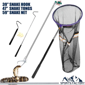 47" Snake Tongs & 39" Reptile Catcher Hook & 59" Extendable Net Handling Tool - Picture 1 of 25