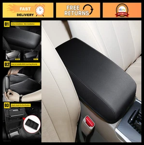 "Console Cover for 2013-2018 Nissan Altima - Leather Armrest Protector, Black St - Bild 1 von 8