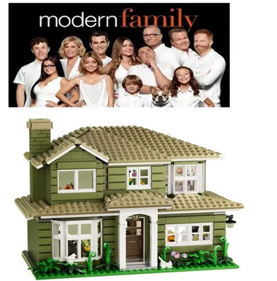 NEW MOC Design MODERN FAMILY Blocks Set Dunphy House Set Architecture Blocks Set - Image 1 of 4