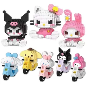 Hello Kitty Bloque de Construcción Modelo Sanrio Puzzle Juguete Kuromi My Melody Set de Regalo - Imagen 1 de 10