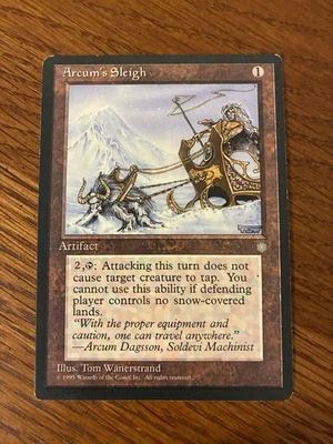 Arcums Sleigh Uncommon Ice Age Vintage Magic the Gathering MTG. M3 - Image 1 of 2