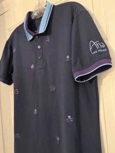 Small G/Fore Golf Mens’s Rare Aria Casino Las Vegas Exclusive Polo Poker Purple - Picture 1 of 12
