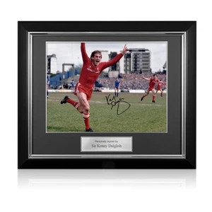 Kenny Dalglish Signed Liverpool Football Photo: Championship Goal. Deluxe Frame - Picture 1 of 5