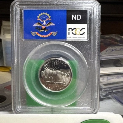 2006 S 25C North Dakota Statehood Quarter PCGS PR69 DCAM 90% Silver Ultra Cameo - Image 1 of 4