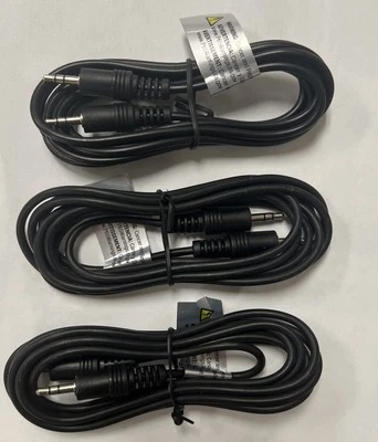 3x New 6ft 1/8" 3.5mm Stereo Audio Headphone Cable Cord M/M MP3 Aux PC - Image 1 of 4