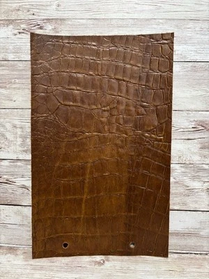 Sillín Bromton Croco 6x10 hoja de muestra de cuero genuino Foto 1 de 2