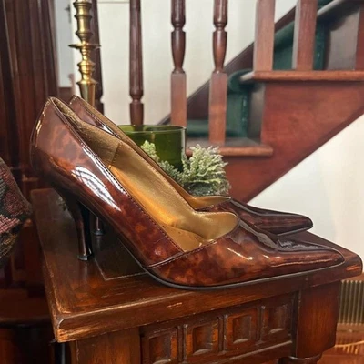 Charlotte Russe Stiletto Tacones Altos Marrón Dos Tonos Punta Y2K Mujer 7.5/8 Foto 1 de 4