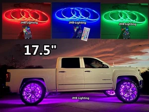 17.5" IP68 RGB Cambio de Color Bluetooth + Control Remoto Iluminado LED Luces 4 Ruedas - Imagen 1 de 10