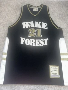 Tim Duncan — Wake Forest Headmaster Campuswear Stitched Jersey — Gr. 52 schwarz - Bild 1 von 6