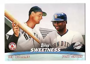 2001 Topps BB Combos #15 Sweetness Ted Williams Red Sox Tony Gwynn Padres BV$3 - Picture 1 of 1