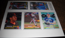 1990 SCD POCKET PRICE GUIDE UNCUT CARD SHEET BARRY LARKIN ROBERTO ALOMAR GRUBER