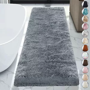 Extra Long Non Slip Shaggy Bath Mat Bathroom Rugs Super Soft Washable Floor Mats - Picture 1 of 114