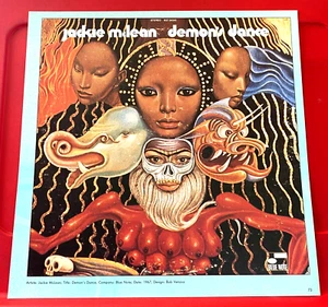 Jackie McLean Demon's Dance Album Cover Art PICTURE / PRINT 11.5" x 11.5" - Imagen 1 de 3