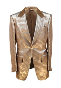 TOM FORD Atticus Gold Sport Coat Size 46 / 36R U.S. Jacket Blazer  New With Tags - Picture 1 of 7
