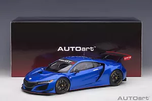 AUTOART 1/18 NSX HONDA NSX GT3 2018 Blue Diecast Car Model Doors not opened - Picture 1 of 6