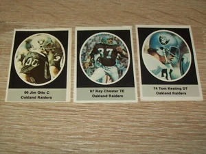 1972 SUNOCO NFL FOOTBALL STAMPS OAKLAND RAIDERS (3) HOF OTTO - Picture 1 of 1