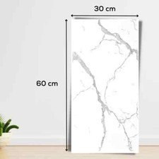Piastrelle Effetto Marmo,60x30cm,Rigide,Adesive,Impermeabili,Casa,FaidaTe,Bianco