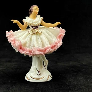 Alka 'Ninette' Deutsche Dresden Spitzenporzellantänzerin 3,5" groß - Bild 1 von 8