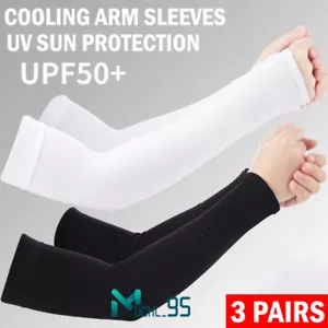3 Pares De Mangas De Brazo Para Hombres Y Mujeres Proteccion Solar UV Brazos - Picture 1 of 38