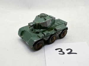 LESNEY MATCHBOX # 67A SALADIN ARMOURED CAR 6X6 ARMY MILITARY DIECAST 1959 WORN - Picture 1 of 5