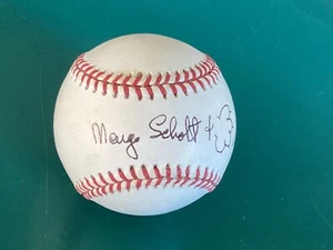 Marge Schott & Schottzie 02 autografato SS SS bellissimo Coleman BB JSA COA - Foto 1 di 7
