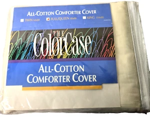 Colorcase Baumwolle Bettdecke Bettbezug Creme Knopfverschluss FULL/Queen 250 Stück - Bild 1 von 5