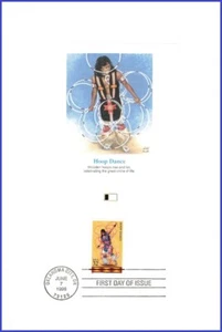 USA3 #3076 U/A FLEETWOOD PRUEBA CARD FDC aro danza india americana danza - Imagen 1 de 1