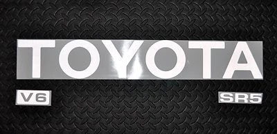 NEW! REFLECTIVE WHITE SILVER 89-95  TOYOTA TRUCK TAILGATE LOGOS DECAL STRIPE     - Image 1 of 3