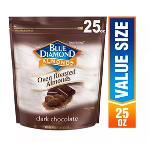 Blue Diamond Almonds, Oven Roasted Cocoa Almonds, Dark Chocolate 25 Oz. - Picture 1 of 4