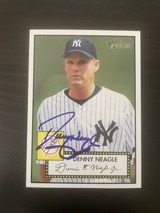 2001 Topps Heritage #275 Denny Neagle New York Yankees Signed Card Autographed