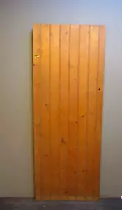 Door Doors Plank Ledge Reclaimed Wooden Pine 76 1/2 " x 29 1/2 "603D - Picture 1 of 6